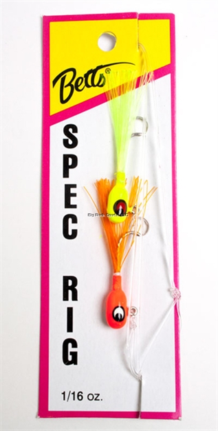 Picture of Betts Tackle Spec Rig , 1/16 Oz, Chartreuse/Orange, 2/Pack