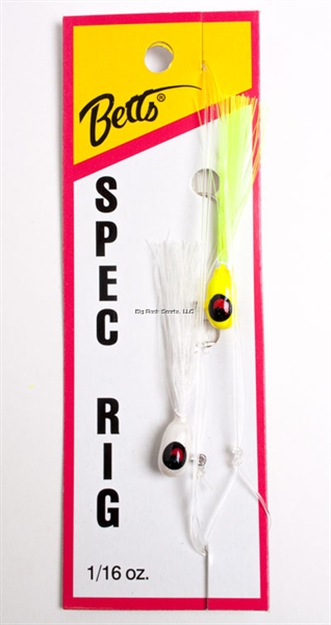 Picture of Betts Tackle Spec Rig , 1/16 Oz, Chartreuse/White, 2/Pack