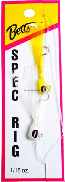 Picture of Betts Tackle Spec Rig , 1/16 Oz, Yellow/White, 2/Pack