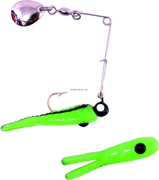 Picture of Betts Tackle Spin Split Tail Lure, 1 1/2", 1/16 Oz, Catalpa/Black Stripes