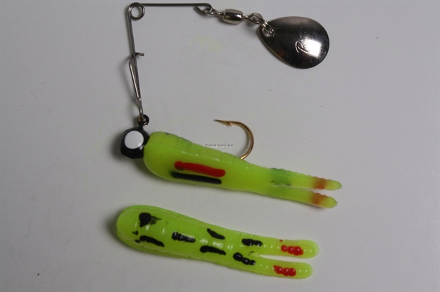 Picture of Betts Tackle Spin Split Tail Lure, 1 1/2", 1/16 Oz, Chartreuse Coachdog