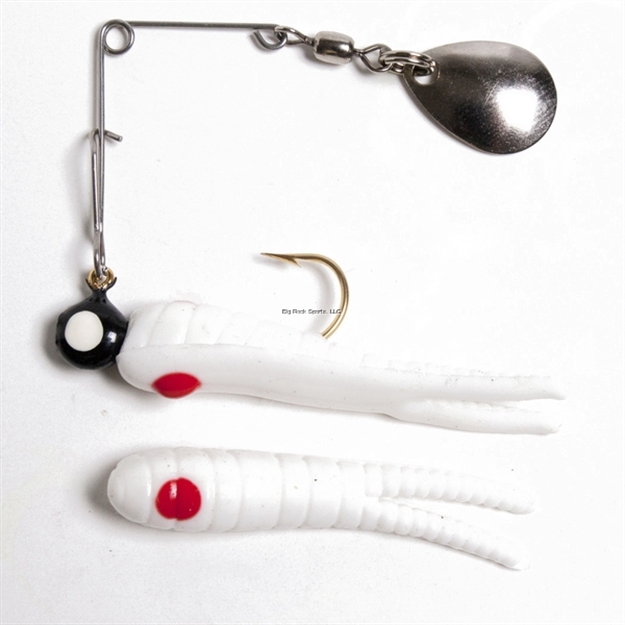 Picture of Betts Tackle Spin 1/16 Split Tail Value PK White/Red Dot