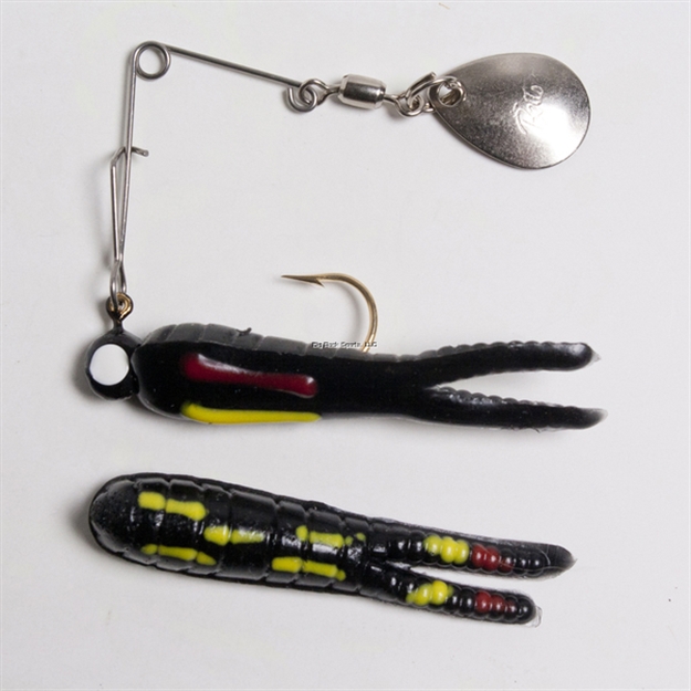 Picture of Betts Tackle Spin Split Tail Lure, 1", 1/32 Oz, Black Coachdog