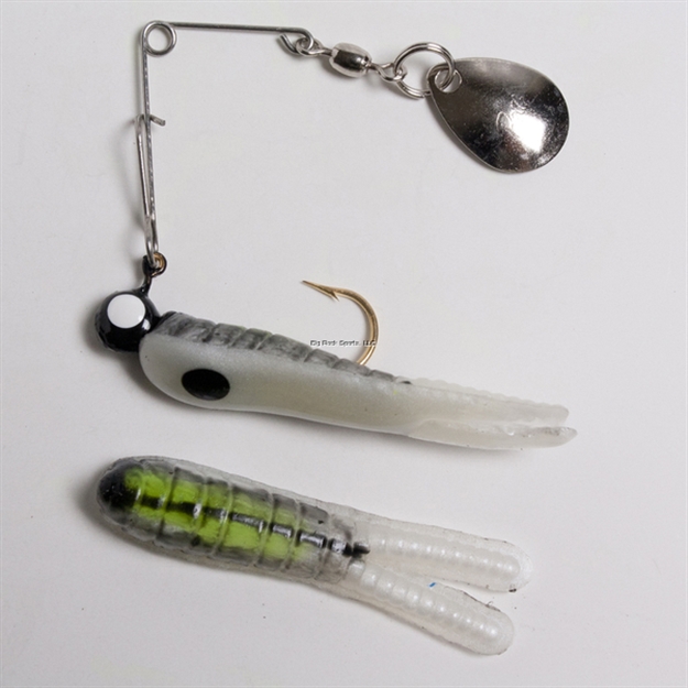 Picture of Betts Tackle Spin Split Tail Lure, 1", 1/32 Oz, Bull Frog