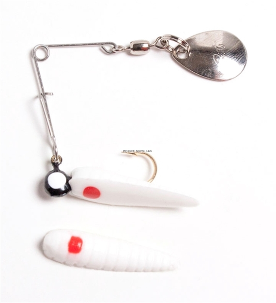 Picture of Betts Tackle Spin 1/32 Grub Value PK White/Red Dot
