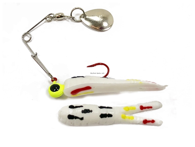 Picture of Betts Tackle Spin Bleeders 1/16 Split Tail Value PK - White Coach Dog
