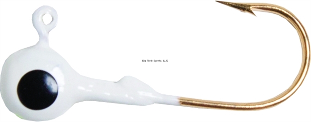 Picture of Betts Tackle Spin Jighead, 1/16 Oz, White/Black Eye, 10/Pack