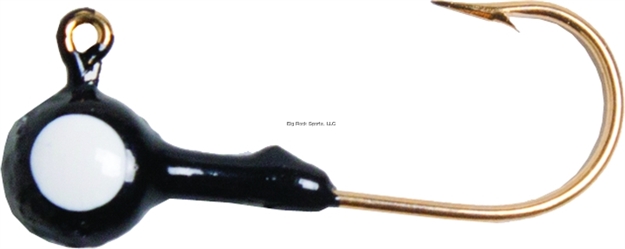 Picture of Betts Tackle Spin Jighead, 1/32 Oz, Black/White Eye, 10/Pack