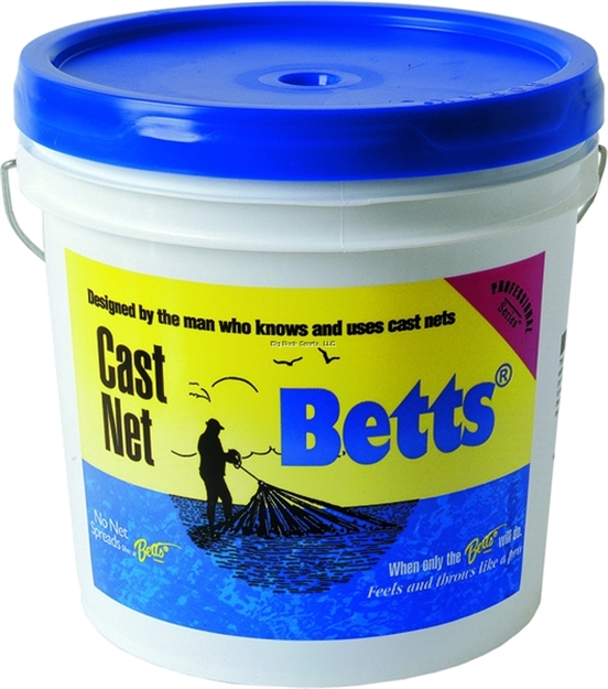 Picture of Betts Tackle Super Pro Mono Cast Net 6' 3/16" Mesh 1.7Lb Lead Per Ft, Bucket