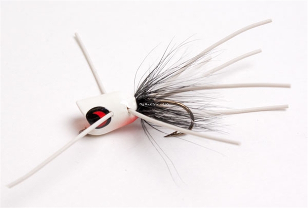 Picture of Betts Tackle Top Pop Fly Popper, SZ 8, White/Black/White