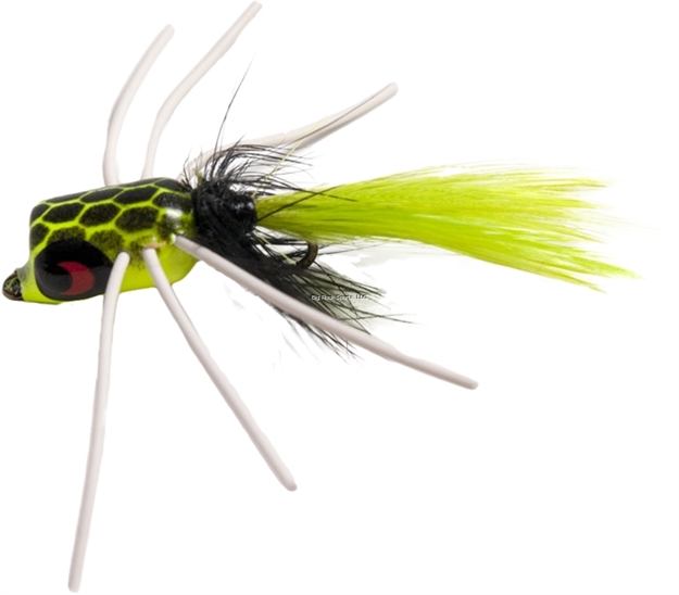 Picture of Betts Tackle Trim Gim Fly Popper, SZ 10, Chartreuse/Black/Black/Yellow
