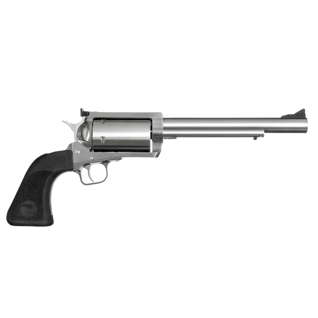 Picture of Magnum Research Bfr45707 Bfr Long Cylinder Large Frame 45-70 Gov 5 Shot, 7.50" Brushed Stainless Steel Barrel, Cylinder & Frame, Black Hogue Rubber Grip, Exposed Hammer BFR45-707