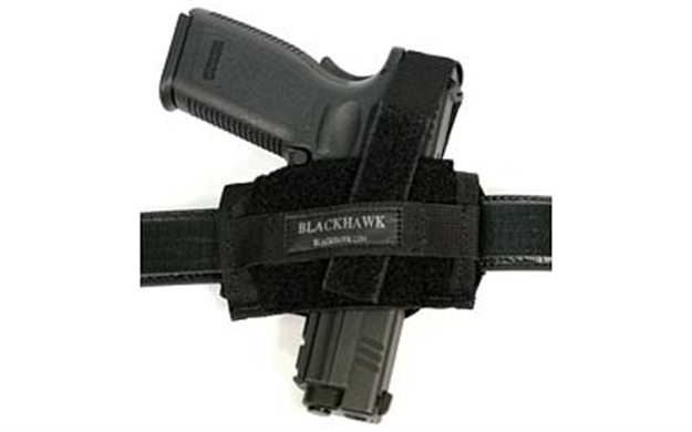 Picture of Black Hawk Products Ambidextrous Flat Belt Holster Most Pistols And Sm/Med Revolvers 40FB02BK 648018003202