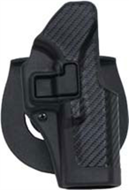 Picture of Blackhawk 410004Bkr Serpa Cqc  Owb Size 04 Black Carbon Fiber Polymer Belt Loop/Paddle Fits Beretta 92/96/M9 Right Hand 410004BK-R