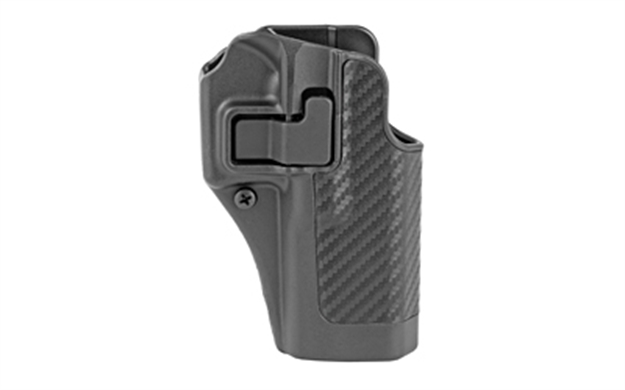 Picture of Blackhawk 410000Bkr Serpa Cqc  Owb Size 00 Black Carbon Fiber Polymer Belt Loop/Paddle Compatible W/Glock 17/22/31/47 Right Hand 410000BK-R
