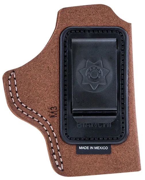 Picture of  Bianchi 10382 6C  Iwb Size 02 Tan Leather Belt Clip Fits 3" Barrels/Ruger/Colt/Charter Arms Right Hand