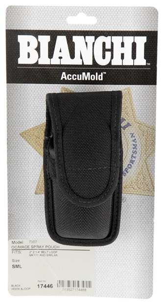 Picture of  Bianchi 17446 7307 Mace/Oc Spray Holder Small 2"-2.25" Black Trilaminate Hook & Loop Mount