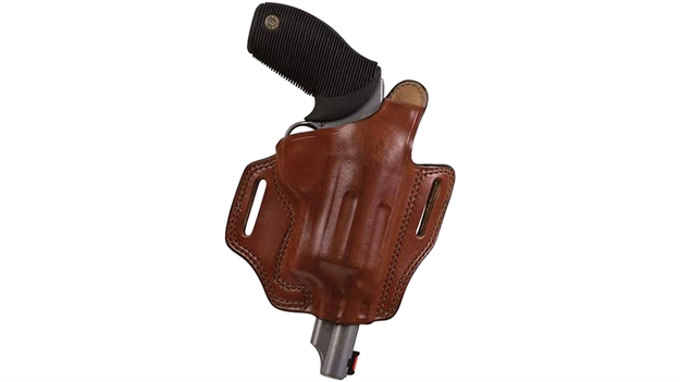 Picture of  Bianchi 15190 Black Widow  Owb Size 14 Tan Leather Belt Slide Fits Glock 17 Fits Glock 19 Fits Glock 22 Right Hand