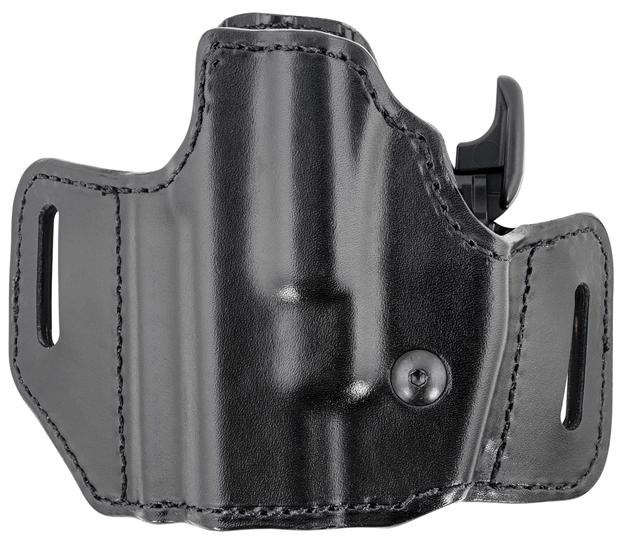 Picture of  Bianchi 51832 Allusion Assent Pro-Fit Owb Size 11 Black Leather Belt Slide Compatible W/S&W M&P Shield/Fn Fns Compact/Glock 26 Gen1-5  Belt UP TO 1.50" Wide Left Hand