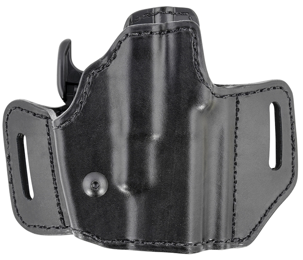 Picture of Bianchi 51831 Allusion Assent Pro-Fit Owb Size 11 Black Leather Belt Slide Compatible W/Glock 26/S&W M&P Shield/S&W M&P Compact/Fn Fns Compact Belt UP TO 1.50" Wide Right Hand 58131