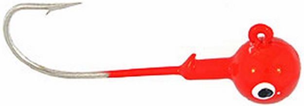 Picture of Big Bite 1/16 Ball Jig Head 10Bg Red BBJ16-05 805104044635