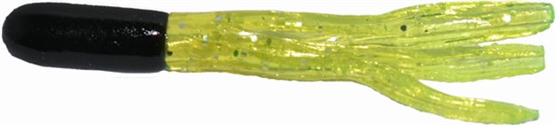 Picture of Big Bite 1.5" Crappie Tube 10Bg Blk/Ch MF 15CRTU33