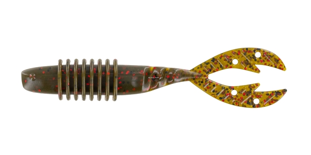 Picture of Big Bite 4.25" Kamikaze Swimon, Green Pumpkin Red Flake, 6 PK