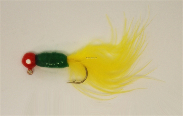 Picture of Hal-Fly Crappie Jig, 1/12 Oz, Red/Green/Yellow