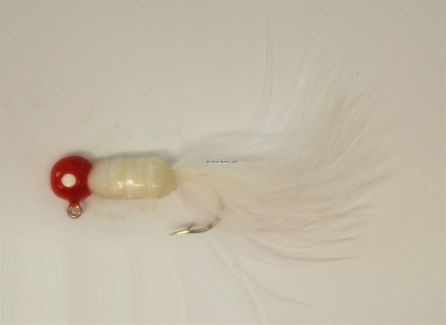 Picture of Hal-Fly Crappie Jig, 1/12 Oz, Red/Pearl/White