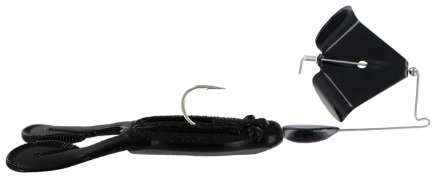 Picture of Big Bite 1/4Oz Tour Toad Buzzbait, Black Blade/Black Toad