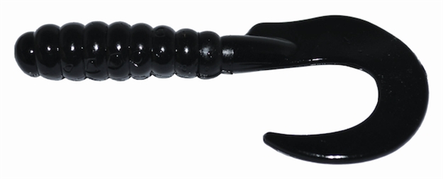 Picture of Big Bite Baits 2" Curl Tail Grub Black 10 PK CTG210 805104002208