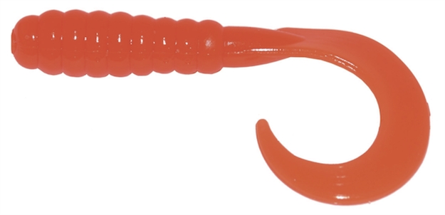 Picture of Big Bite Baits 2" Curl Tail Grub Orange 10 PK CTG205