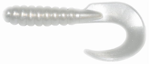 Picture of Big Bite Baits 2" Curl Tail Grub Pearl 100 PK CTG213-100