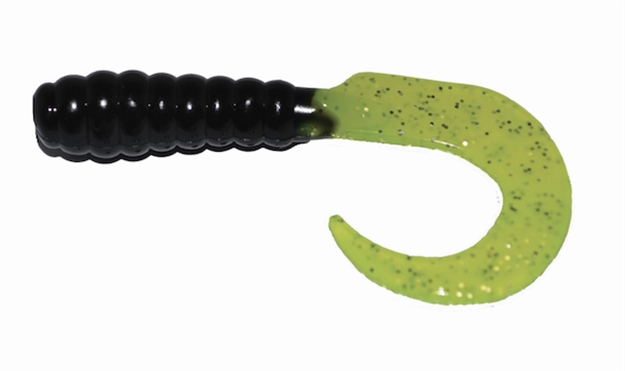 Picture of Big Bite Baits 2" Curltl Grb Blk/Cht Slvr 10Pk CTG218 805104027898