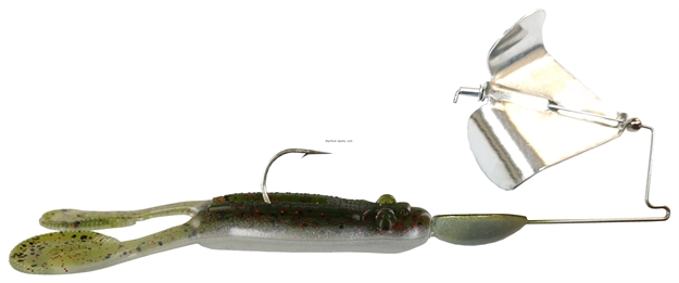 Picture of Big Bite 3/8Oz Tour Toad Buzzbait, Silver Blade/Watermelon Red Ghost Toad STBUZZ38-04