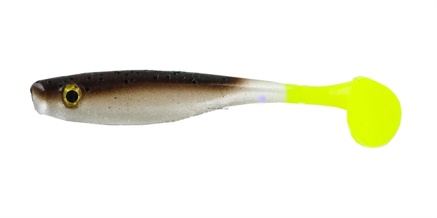 Picture of Big Bite Baits 3.5" Suicide Shad, Grn Pumpkin/Pearl Belly/ Chart Tail