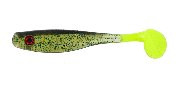 Picture of Big Bite Baits 3.5" Suicide Shad, Sprayed Grass/Chart Tail