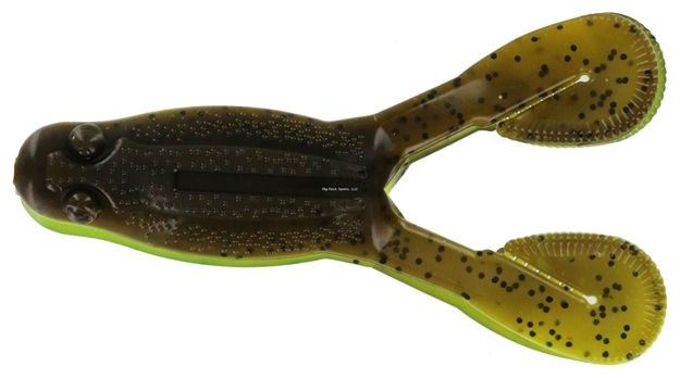 Picture of Big Bite 4" Tour Toad, Green Pumpkin/Opaque Chart