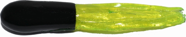 Picture of Big Bite 1.5" Crappie Tube Black/Chart 10 Per Pack 15CRTU01
