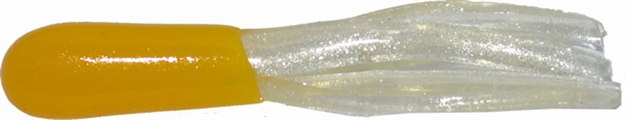 Picture of Big Bite Crappie Tube, 1 1/2", Yellow/Pearl, 10/Pack 15CRTU13