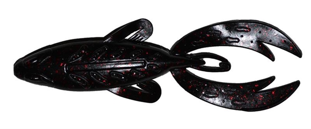 Picture of Big Bite Dean Rojas Fighting Frog, 4", Black Neon/Watermelon Red Flake, 7/Pack 4RFF-19 805104063148