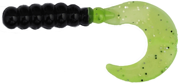 Picture of Big Bite Fat Grub Curl Tail, 2",, Chartreuse Shad, 10/Pack FG233 805104044567