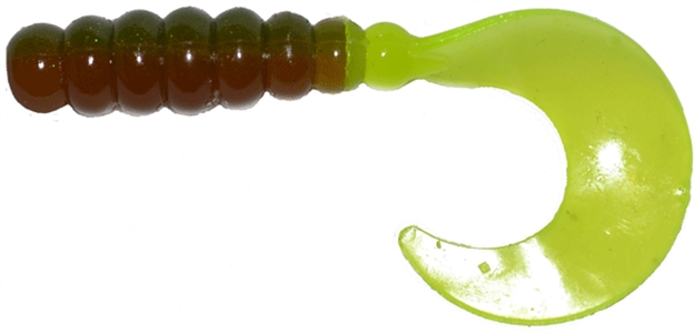 Picture of Big Bite Fat Grub Curl Tail, 2",, Green Weenie, 10/Pack FG214