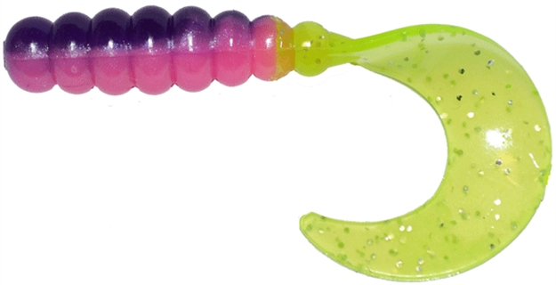 Picture of Big Bite Fat Grub Curl Tail, 2",, Popsicle, 10/Pack FG215 805104001058