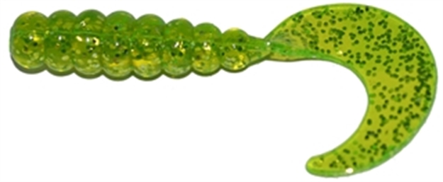 Picture of Big Bite Fat Grub Curl Tail, 2",, Tractor Green, 10/Pack FG225 805104026242