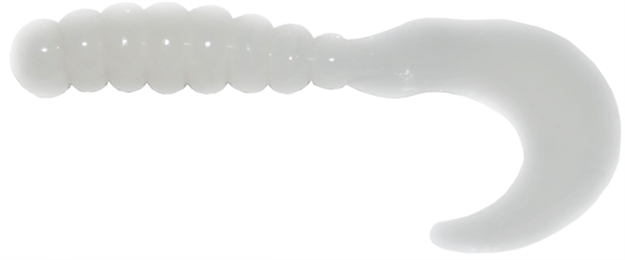 Picture of Big Bite Fat Grub Curl Tail, 2",, White, 10/Pack FG201 805104000914