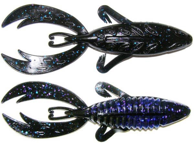 Picture of Big Bite Fight Frog 5" 5Pk Blk/Blu Flk
