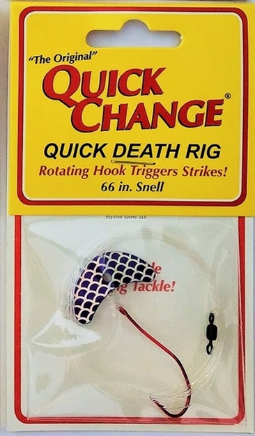 Picture of Big Bite Quick Death- 1"  Wing Rig- SZ 2 Quick Death Hook- 66" 14# Test - Purple