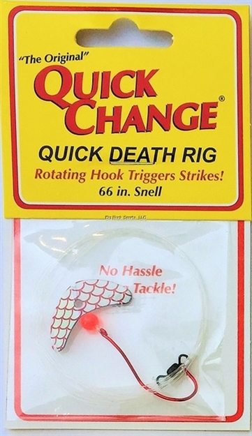 Picture of Big Bite Quick Death -1"  Wing Rig- SZ 2 Quick Death Hook- 66" 14# Test- Silver Minnow