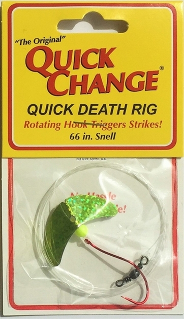 Picture of Big Bite Quick Death- 1 1/2"  Wing Rig- SZ 2 Quick Death Hook- 66" 14# Test - Chart.